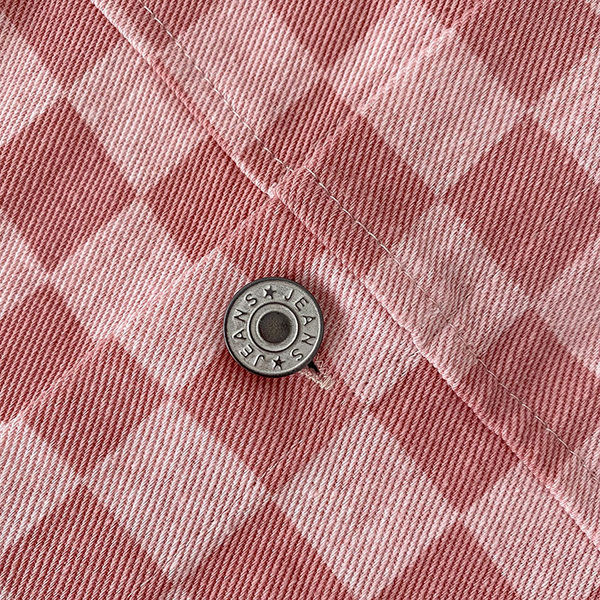 Kahes värvitoonis ruuduline naiste nööpidega jakk