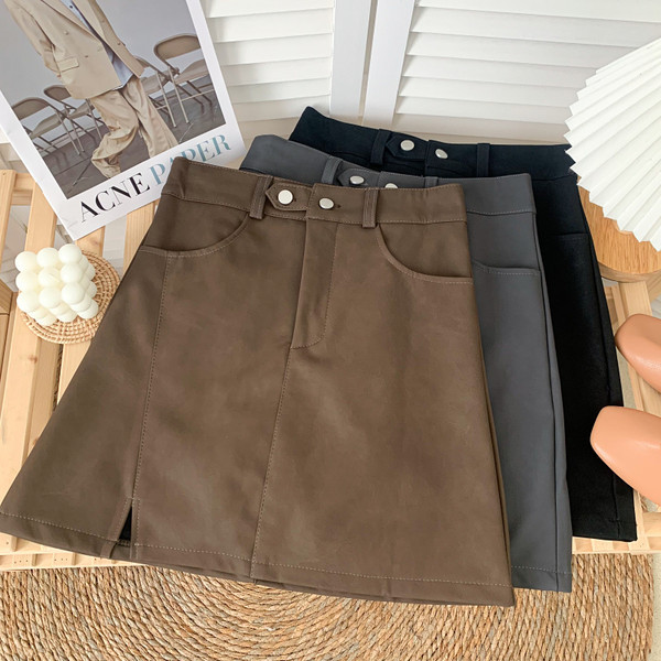 Jesensko-zimska ženska suknja visokog struka - A kroja