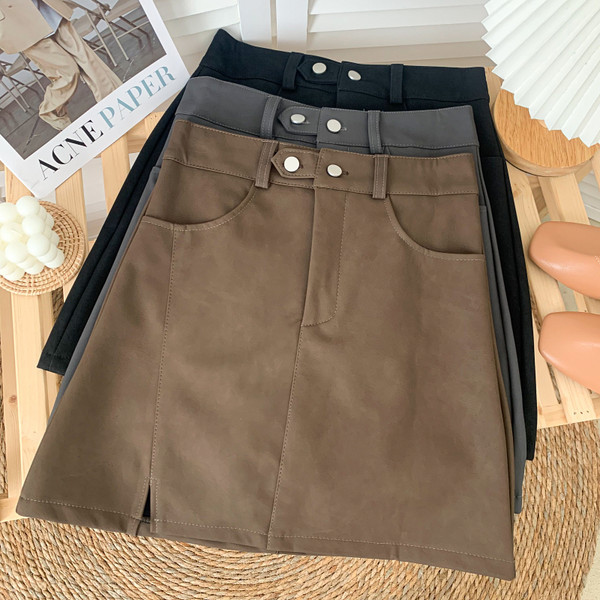 Jesensko-zimska ženska suknja visokog struka - A kroja