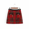 Καρό φθινόπωρο-χειμώνας φούστα με κουμπιά