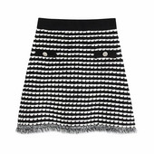 Φούστα φθινόπωρο-χειμώνα με κρόσσια