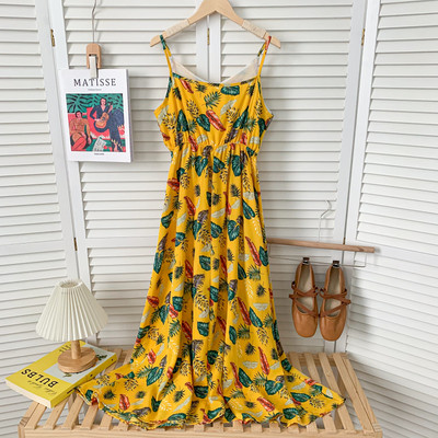 Õhukeste rihmadega vabaaja naiste kleit – mitmes värvitoonis