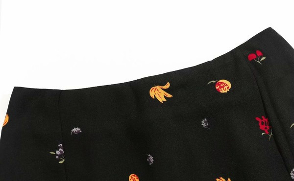 Lühike värvitrükiga naiste seelik