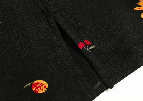 Lühike värvitrükiga naiste seelik