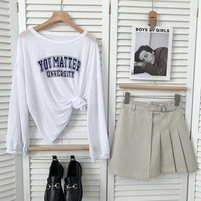 Нов модел дамска къса пола от еко кожа с висока талия