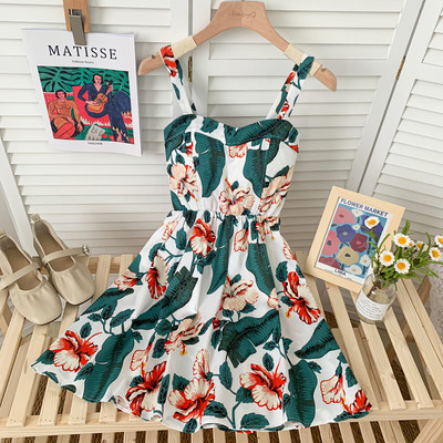 Μοντέρνο γυναικείο χρωματιστό φόρεμα με τιράντες