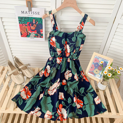 Μοντέρνο γυναικείο χρωματιστό φόρεμα με τιράντες