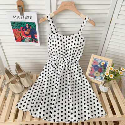 Μοντέρνο γυναικείο χρωματιστό φόρεμα με τιράντες