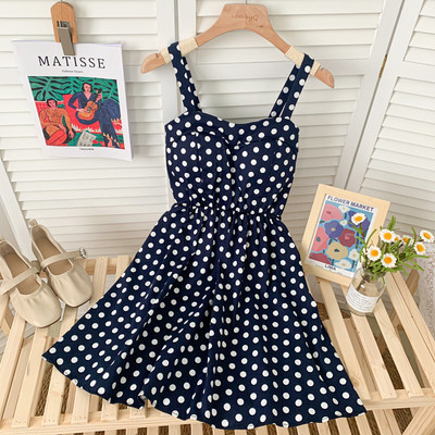 Μοντέρνο γυναικείο χρωματιστό φόρεμα με τιράντες