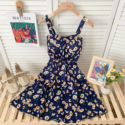 Μοντέρνο γυναικείο χρωματιστό φόρεμα με τιράντες