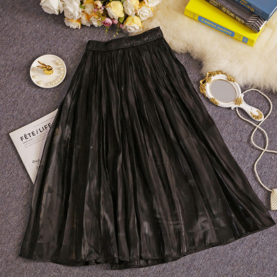 Fusta de dama cu elastic si talie inalta