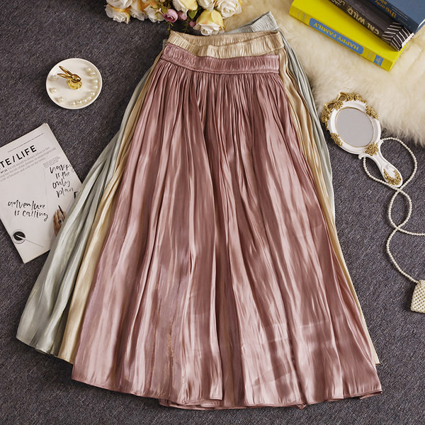 Fusta de dama cu elastic si talie inalta