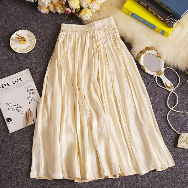 Fusta de dama cu elastic si talie inalta