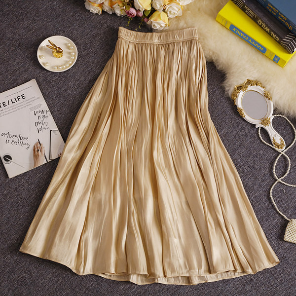 Fusta de dama cu elastic si talie inalta