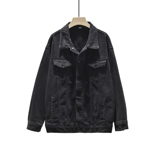 Дамско дънково яке с джобове 