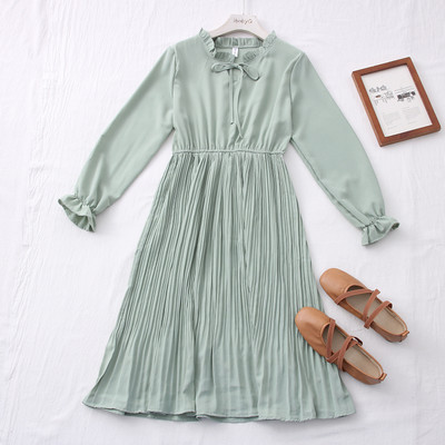 Νέο μοντέλο γυναικείο φόρεμα με μακριά μανίκια σε διάφορα χρώματα