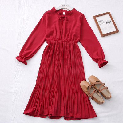 Νέο μοντέλο γυναικείο φόρεμα με μακριά μανίκια σε διάφορα χρώματα