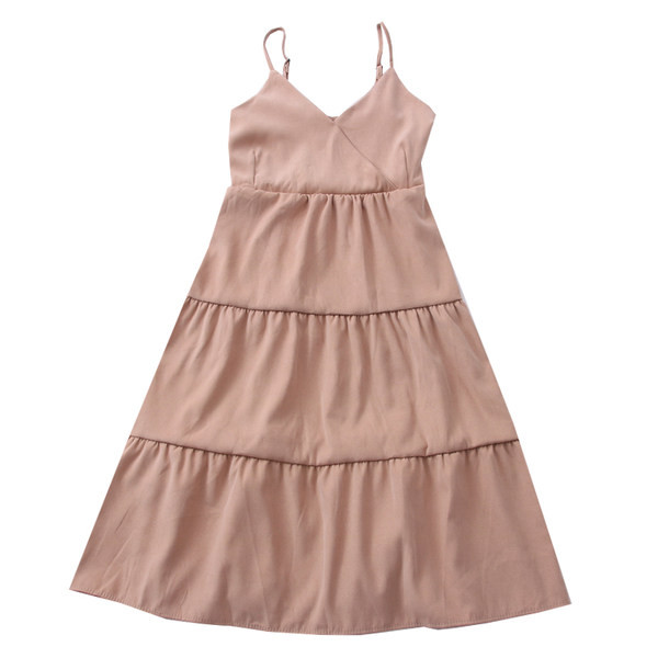 Νέο μοντέλο γυναικείο κομμένο φόρεμα με λεπτούς ιμάντες - διάφορα χρώματα