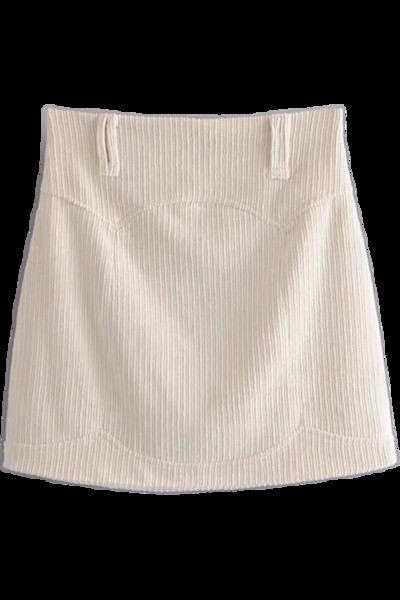 Φθινοπωρινή ρετρό φούστα από κοτλέ