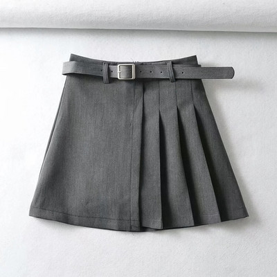 Нов модел плисирана дамска пола с колан