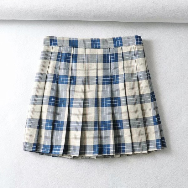 Κοντή καρό φούστα με ψηλή μέση