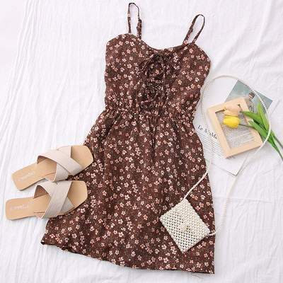 Νέο μοντέλο γυναικείο φόρεμα με λεπτές τιράντες σε διάφορα χρώματα