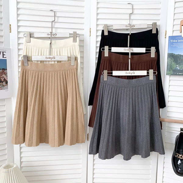 Uus mudel naiste kootud kleit A-joon