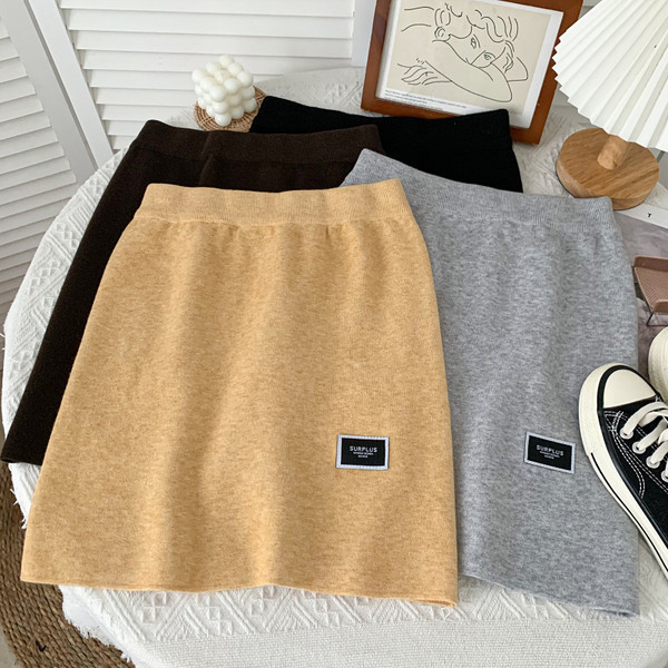 Γυναικεία πλεκτή φούστα φθινόπωρο-χειμώνας σε διάφορα χρώματα