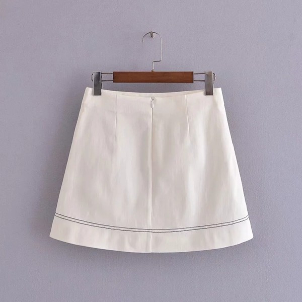 Uus mudel naiste lühike nööpidega seelik