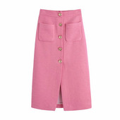 Novi model duge suknje s gumbima i džepovima