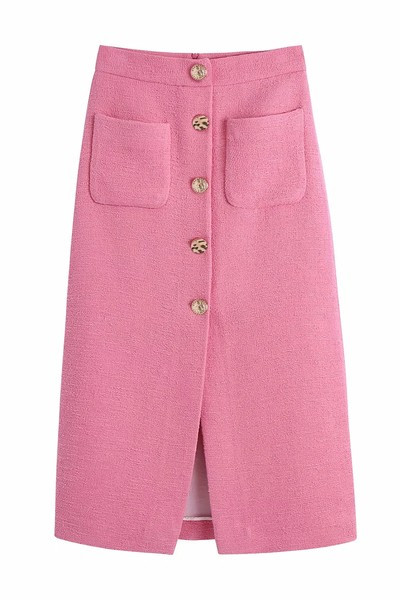 Novi model duge suknje s gumbima i džepovima