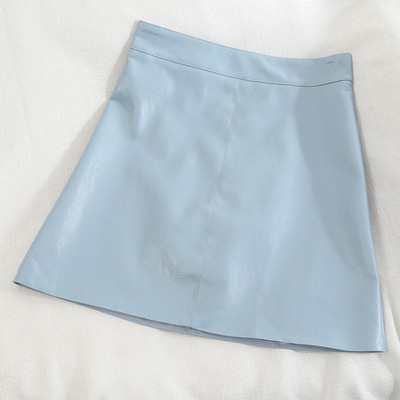 Kožna ženska suknja visokog struka-retro stil