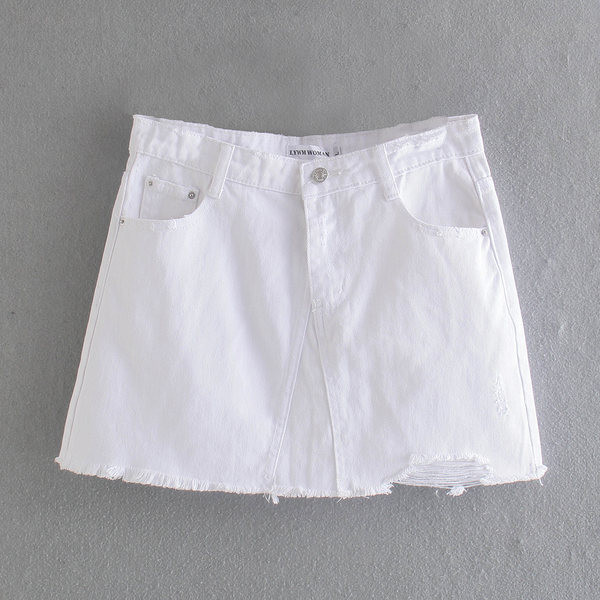 Нов модел дънкова пола с джобове 