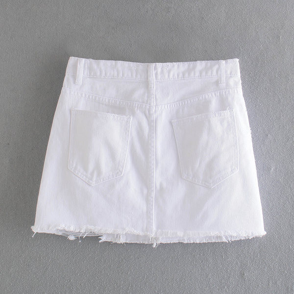 Нов модел дънкова пола с джобове 