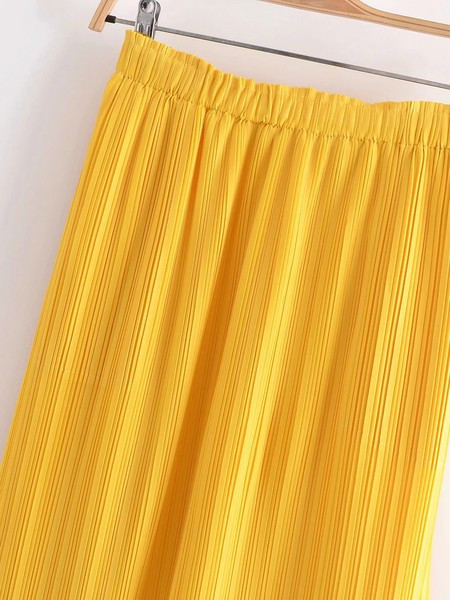 Pikk plisseeritud seelik elastse vöökohaga