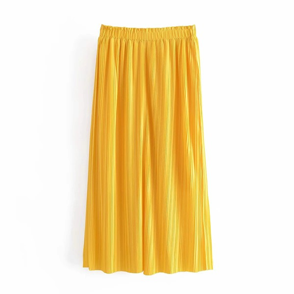 Pikk plisseeritud seelik elastse vöökohaga