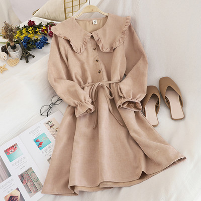 Νέο μοντέλο γυναικείο φόρεμα με οβάλ λαιμόκοψη και κουμπιά