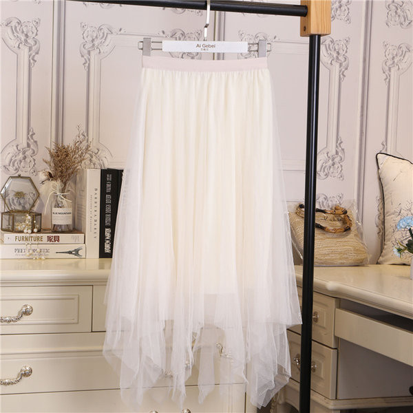 Asümmeetrilise mudeli kõrge vöökohaga naiste seelik