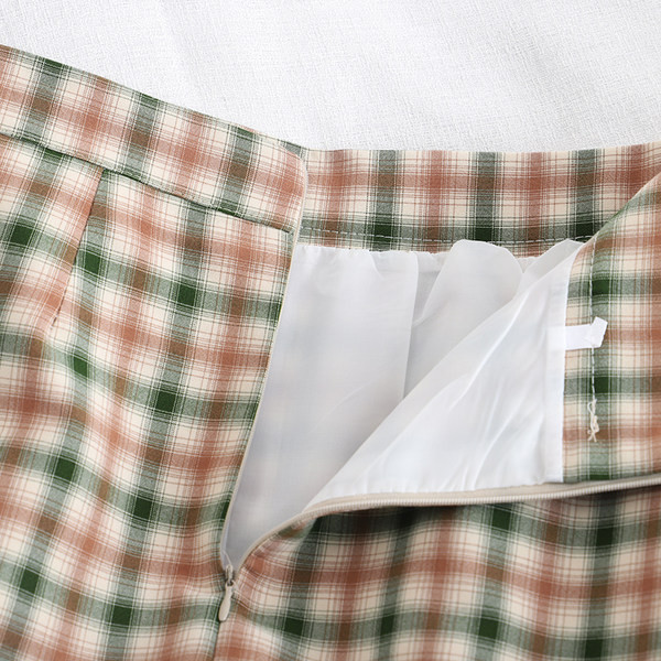 Kockás női szoknya magas derékkal - három színben