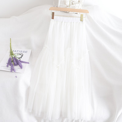 Ležerna suknja s elastičnim strukom i tilom