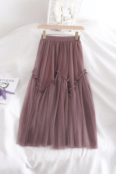 Ležerna suknja s elastičnim strukom i tilom