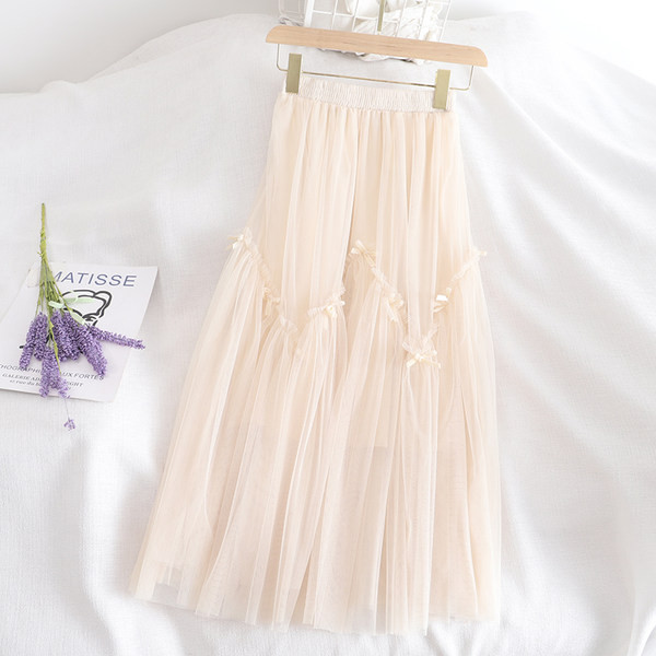 Ležerna suknja s elastičnim strukom i tilom