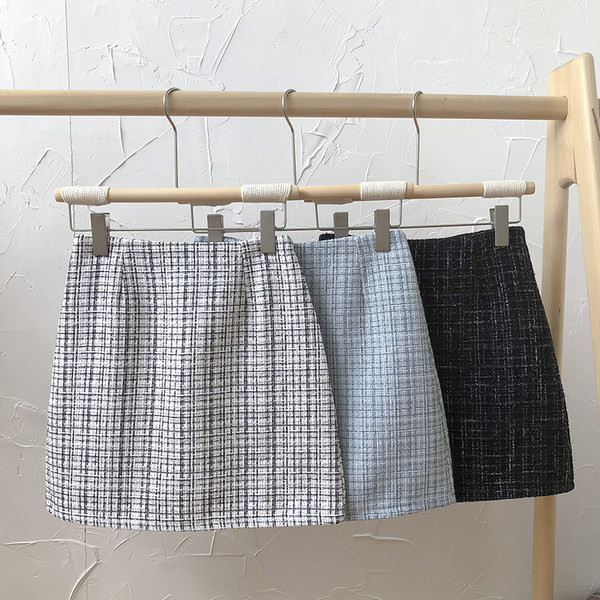 Naiste kõrge vöökohaga ruuduline seelik