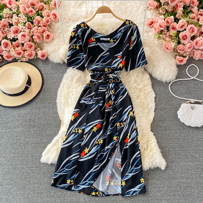 Naiste moodne kleit vöökohal roosa