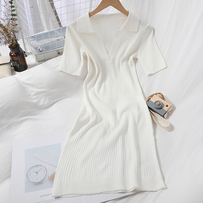 Νέο μοντέλο γυναικείο κοτλέ φόρεμα με  λαιμόκοψη