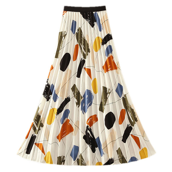 Színes női szoknya elasztikus derékkal