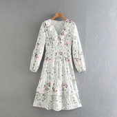 Νέο μοντέλο φόρεμα άνοιξη-φθινόπωρο με λουλουδάτο μοτίβο