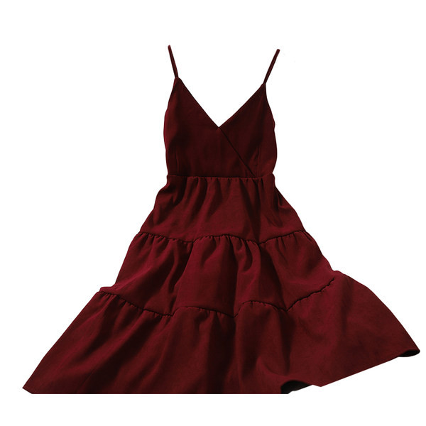 Μοντέρνο φόρεμα με λεπτά τιραντάκια  - κομμένο μοντέλο