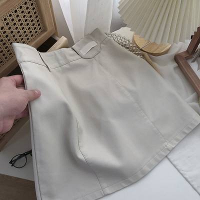 Γυναικεία φούστα από οικολογικό δέρμα με ψηλή μέση