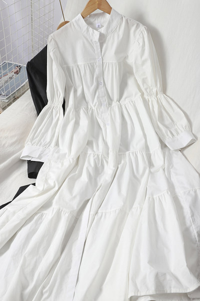 Új modell női hosszú ruha, hosszú ujjal, kerek nyakkivágással